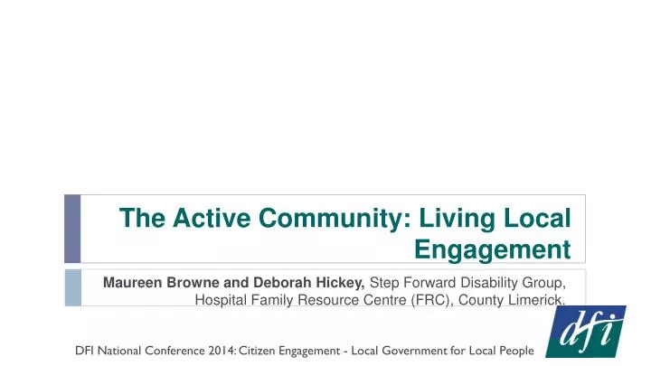 the active community living local engagement