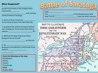 Battl e of Saratoga