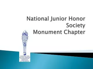 National Junior Honor Society Monument Chapter