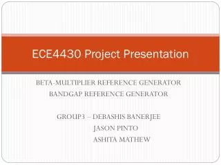 ECE4430 Project Presentation