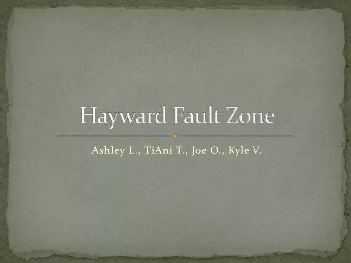 hayward fault zone