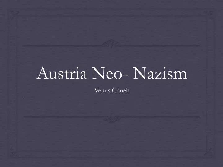 austria neo nazism