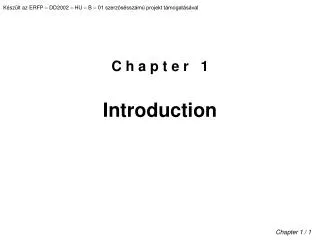 C h a p t e r 1 Introduction