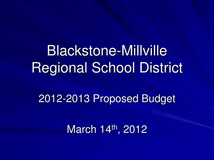 blackstone millville regional school district
