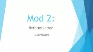 mod 2