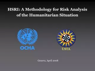 HSRI: A Methodology for Risk Analysis of the Humanitarian Situation