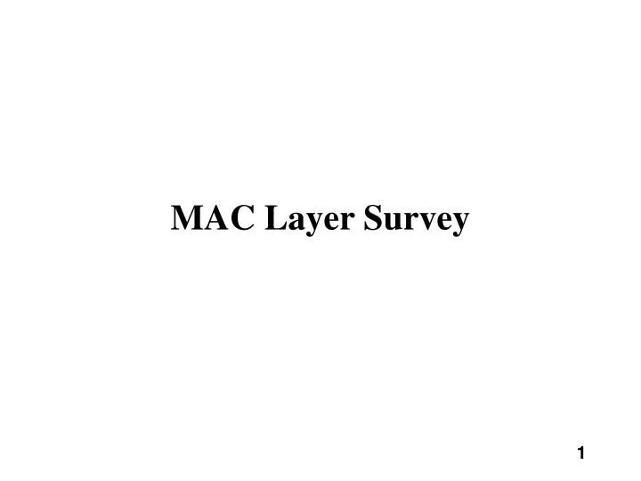 mac layer survey