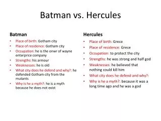 Batman vs. Hercules