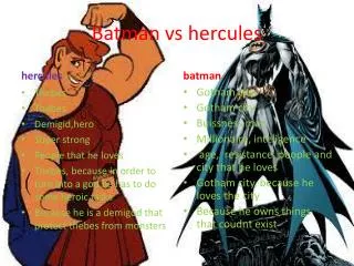 Batman vs hercules