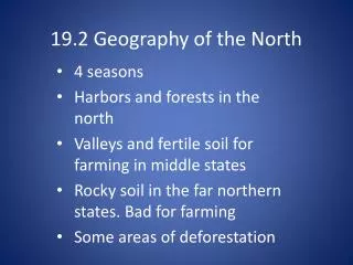 19.2 Geography of the North
