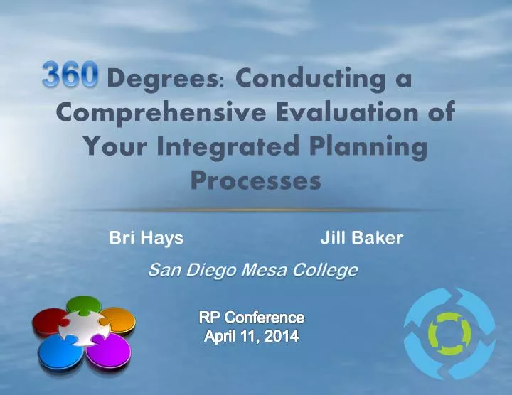 degrees conducting a comprehensive evaluation of your integrated planning processes