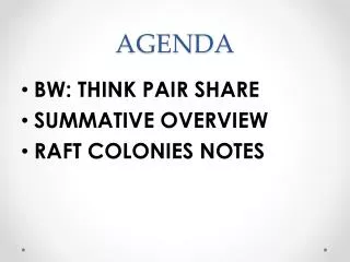 agenda