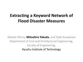 Extracting a Keyword Network of Flood Disaster Measures
