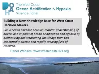 Building a New Knowledge Base for West Coast Decision Makers