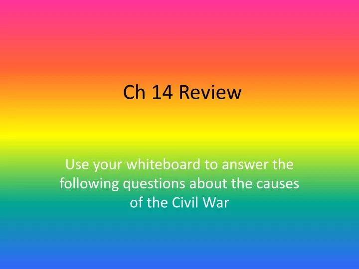 ch 14 review