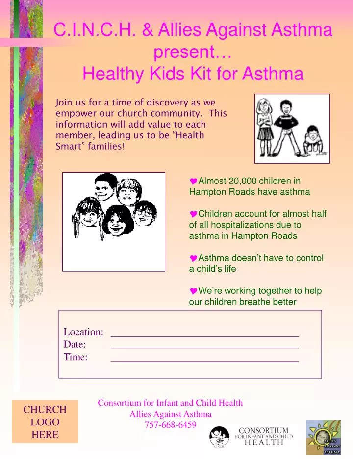 c i n c h allies against asthma present healthy kids kit for asthma