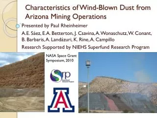 Characteristics of Wind-Blown Dust from Arizona Mining Operations