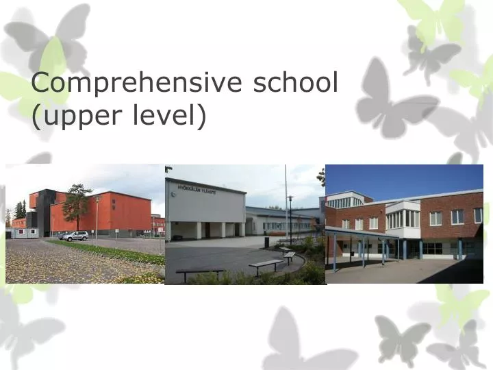 comprehensive school upper level