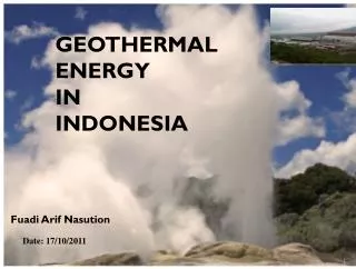 GEOTHERMAL ENERGY IN INDONESIA
