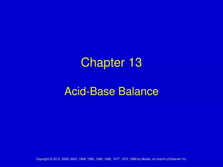 chapter 13 acid base balance