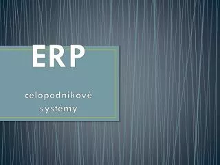 ERP celopodnikové systémy