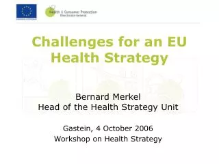 challenges for an eu health strategy