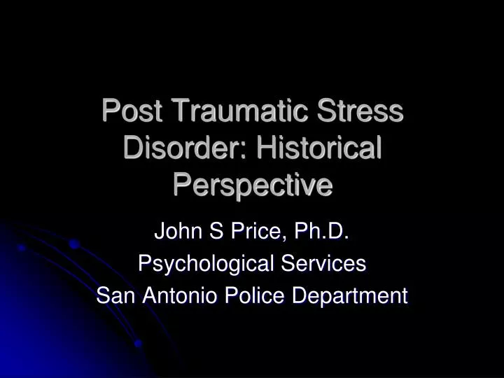 post traumatic stress disorder historical perspective