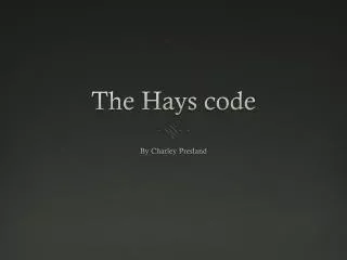 The Hays code