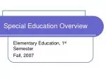 Special Education Overview - slide 1