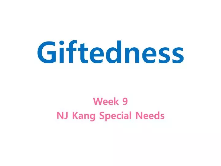 giftedness