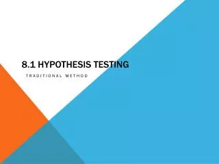 8.1 Hypothesis testing