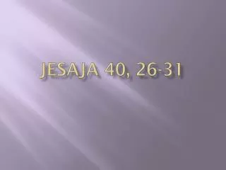 jesaja 40 26 31