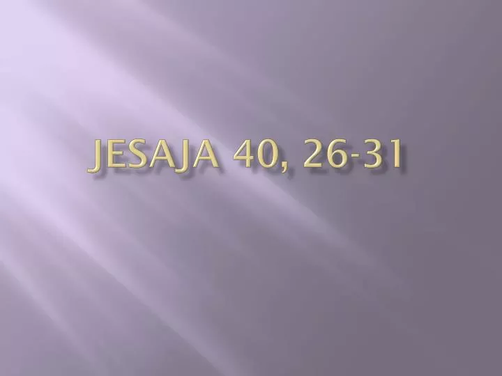 jesaja 40 26 31