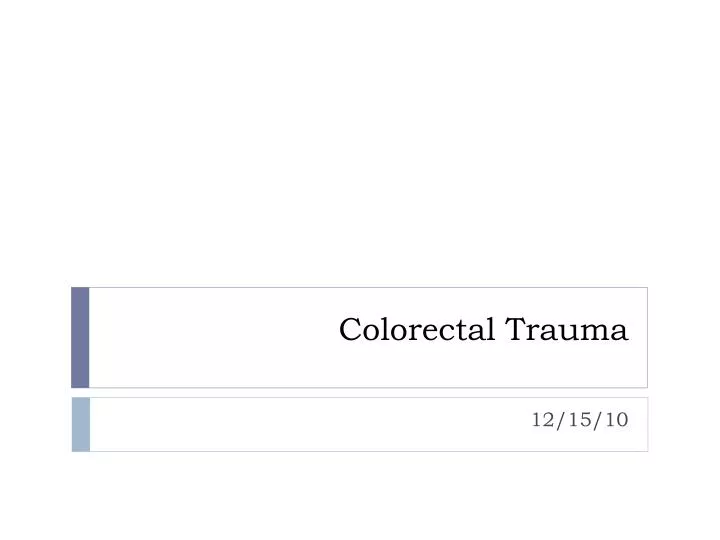colorectal trauma