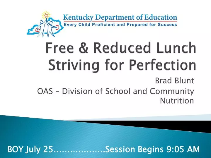 free reduced lunch striving for perfection