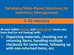 Database/Web-Based Solutions for Inventory Management - slide 1