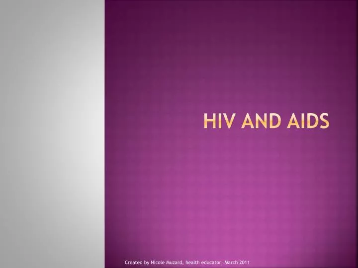 hiv and aids