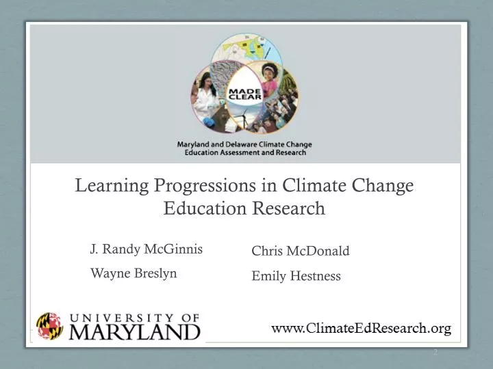 learning progressions in climate change education research