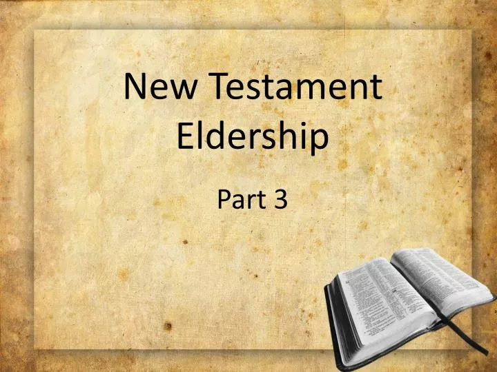 new testament eldership