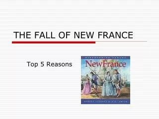THE FALL OF NEW FRANCE