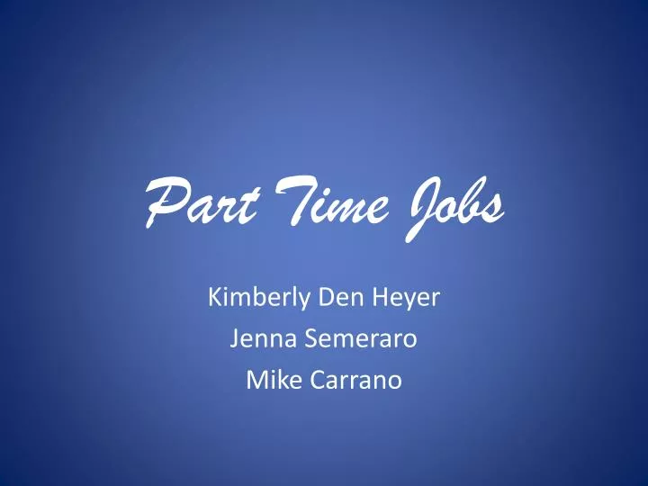 part time jobs