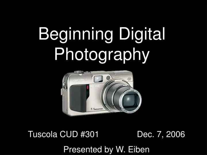 beginning digital photography