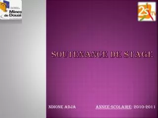 soutenance de stage