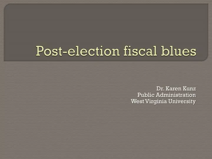 post election fiscal blues
