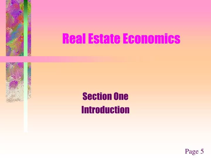 real estate economics