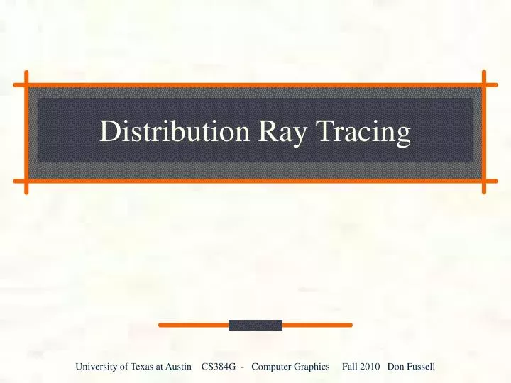 distribution ray tracing