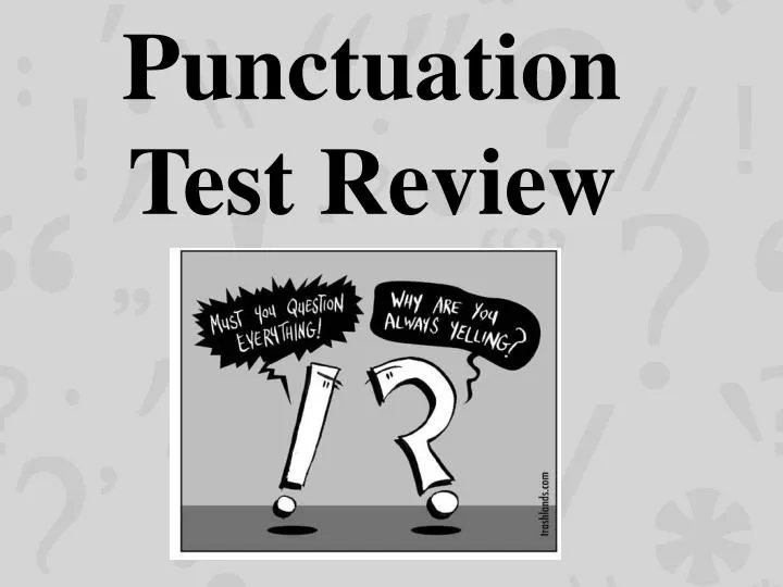 punctuation test review