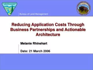Reducing Application Costs Through Business Partnerships and Actionable Architecture