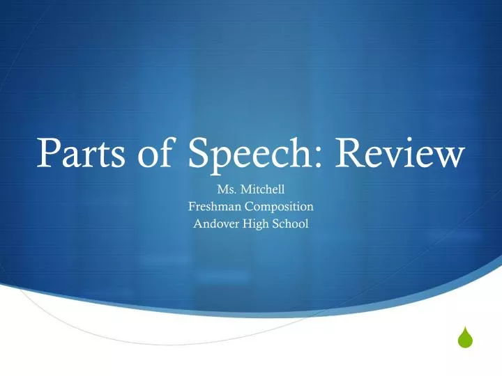 parts of speech review