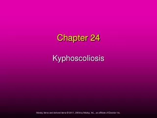 Chapter 24 Kyphoscoliosis